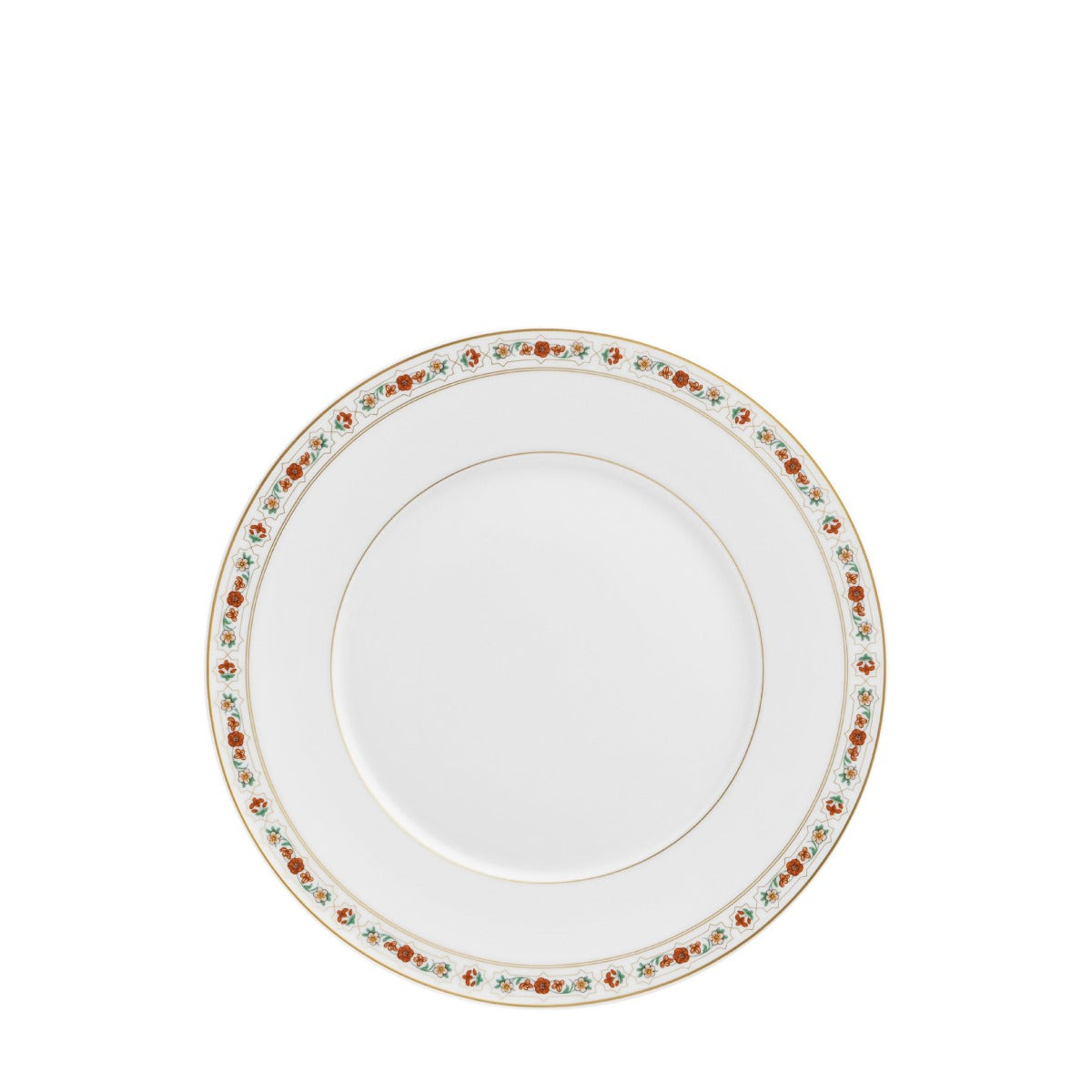 Breakfast Plate with Flower Rim