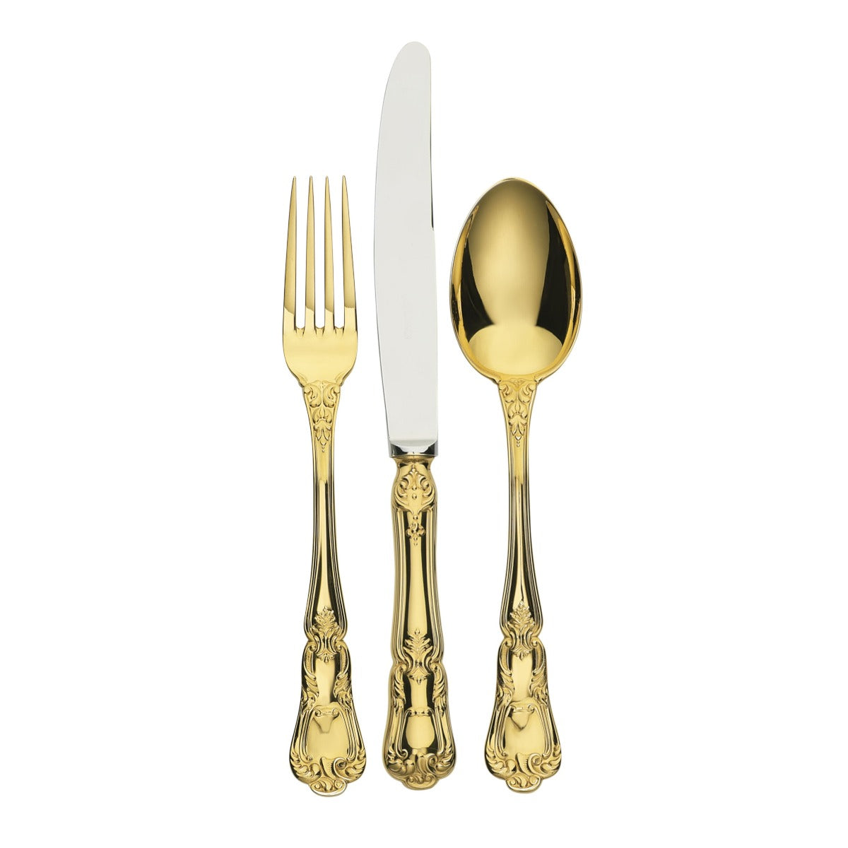 Dinner knife, fork and spoon