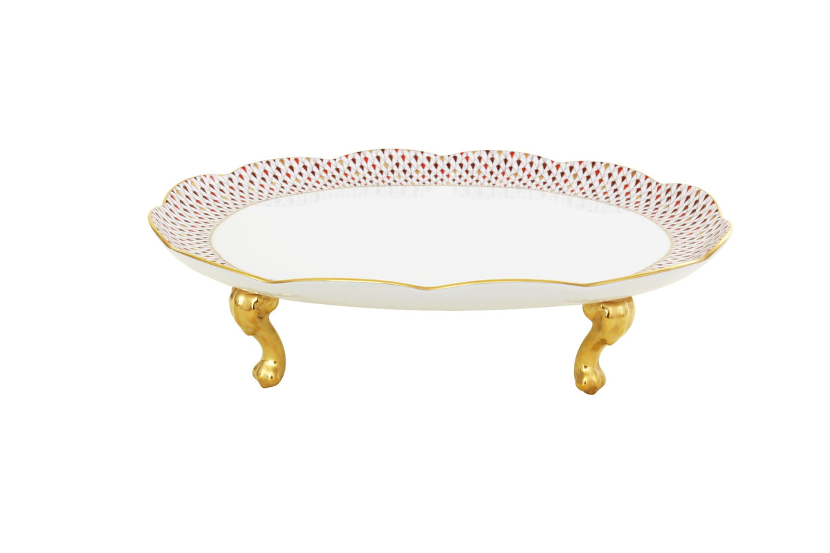 Footed Oval Platter