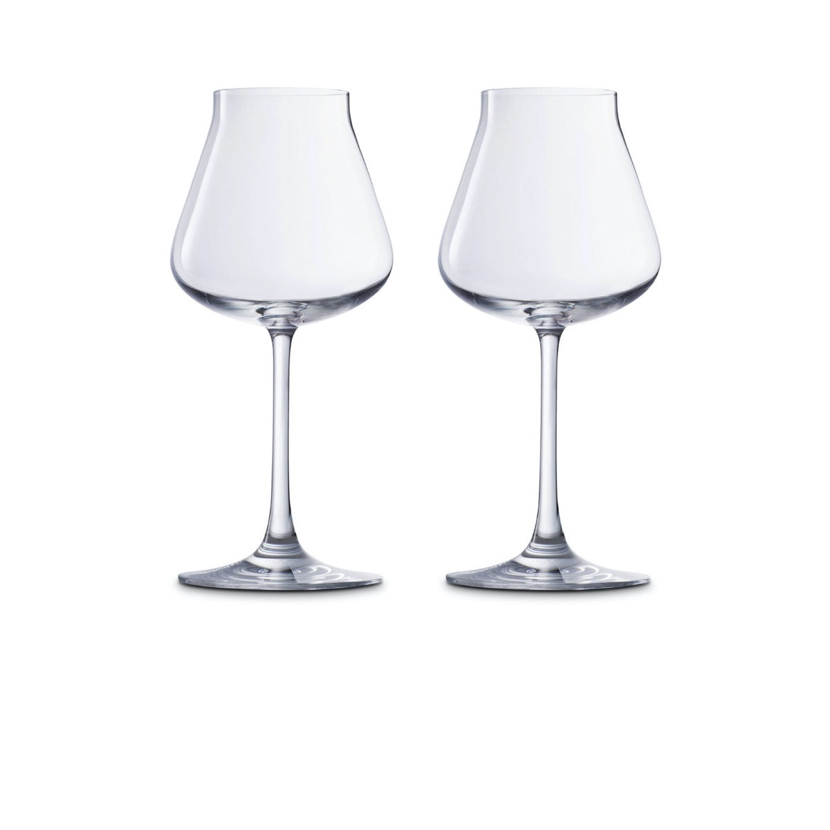 Pair of red wine glasses