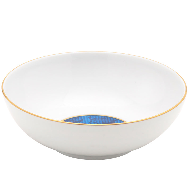 Blue and gold Soup bowl